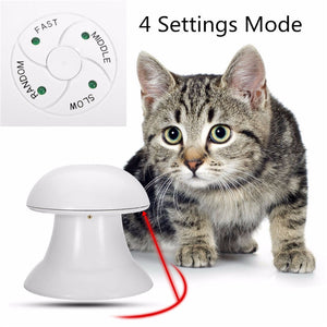 360 Degree Automatic Interactive, Dart, Laser Light Exercise-Teaser Fun Toy For Cat