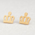 Women Golden Stainless Steel Cute Stud Earrings Carnations for Girls Animal Heart Leaves Cat Earrings Minimalist Jewelry