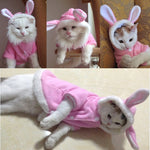 Pet Cat Clothes Costume Clothes For Pet Hoodies Cute Rabbit Cat Clothing Puppy Fleece Warm Pet Cat Jacket Outfit 30 H